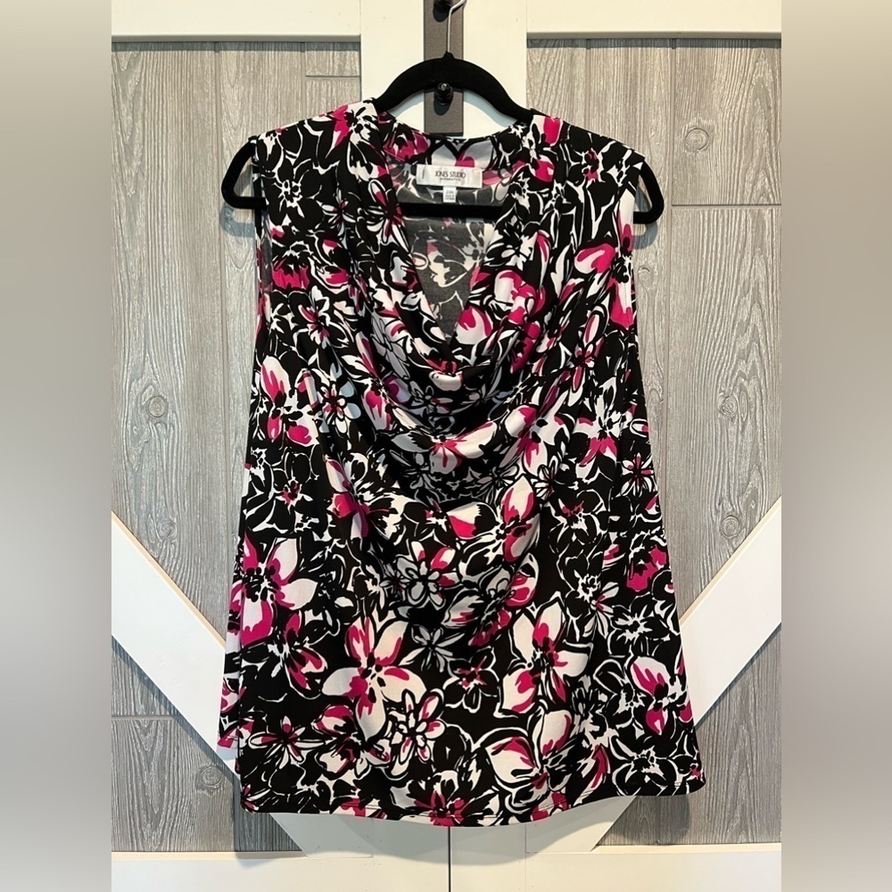 125. Jones Studio Cowl Neck Sleeveless Blouse 24W